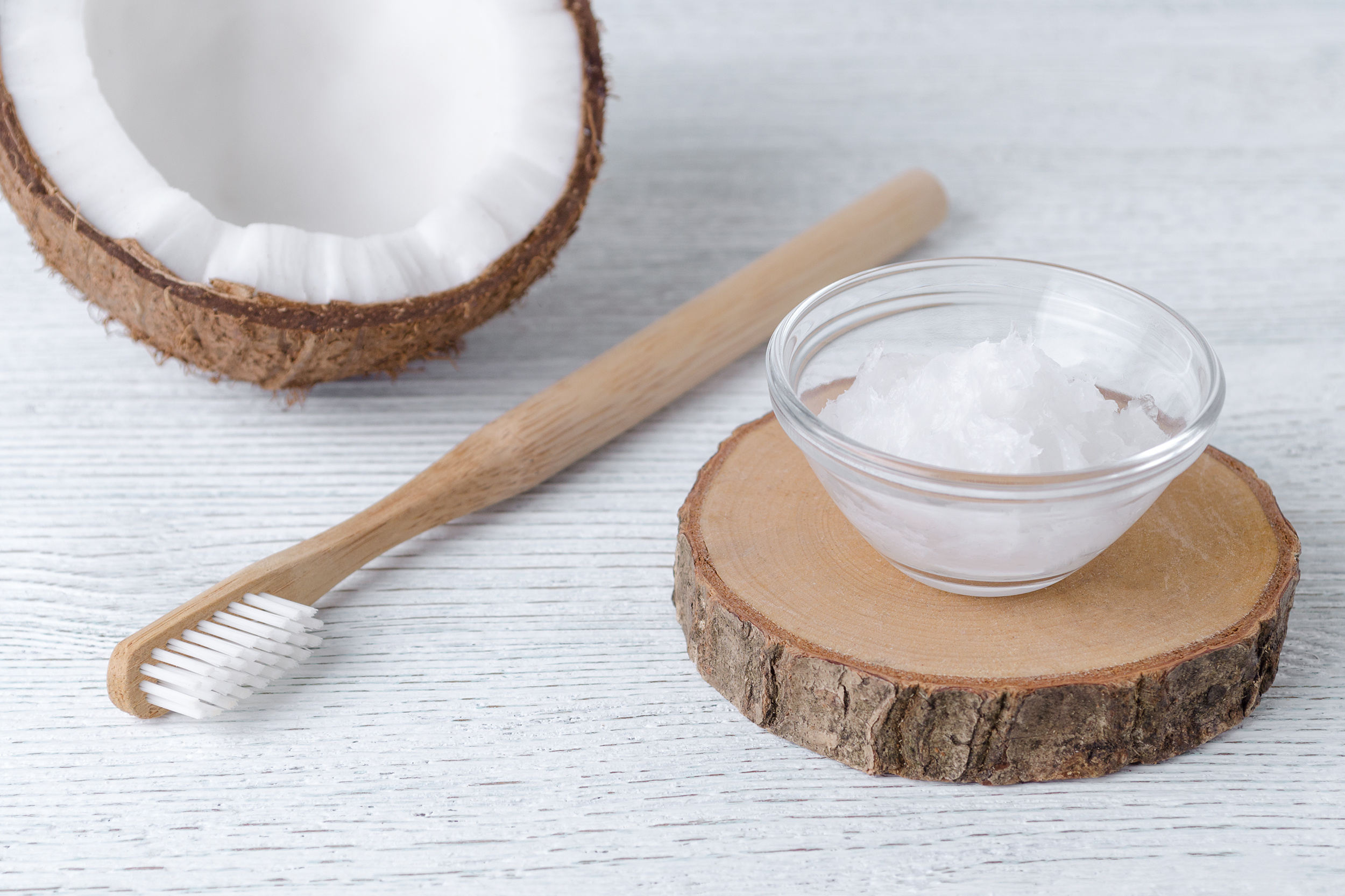 coconut oil toothpaste, natural alternative for healthy teeth, wooden toothbrush, dental equipment